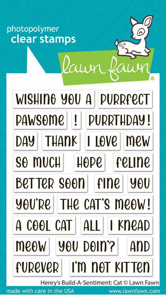 Lawn Fawn - Henry'S Build-A-Sentiment: Cat