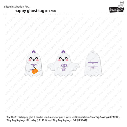 Lawn Fawn - Happy Ghost Tag