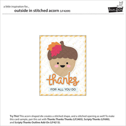 Lawn Fawn - Outside In Stitched Acorn