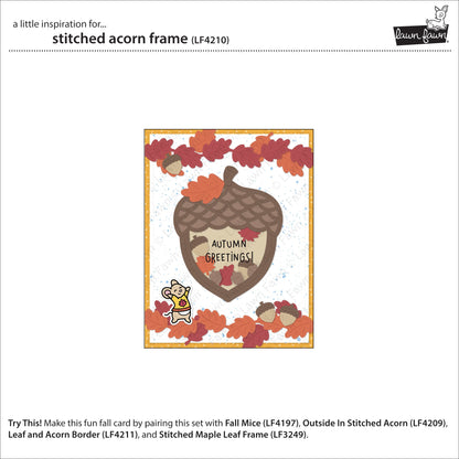 Lawn Fawn - Stitched Acorn Frame
