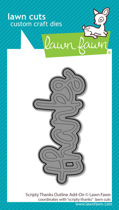 Lawn Fawn - Scripty Thanks Outline Add-On