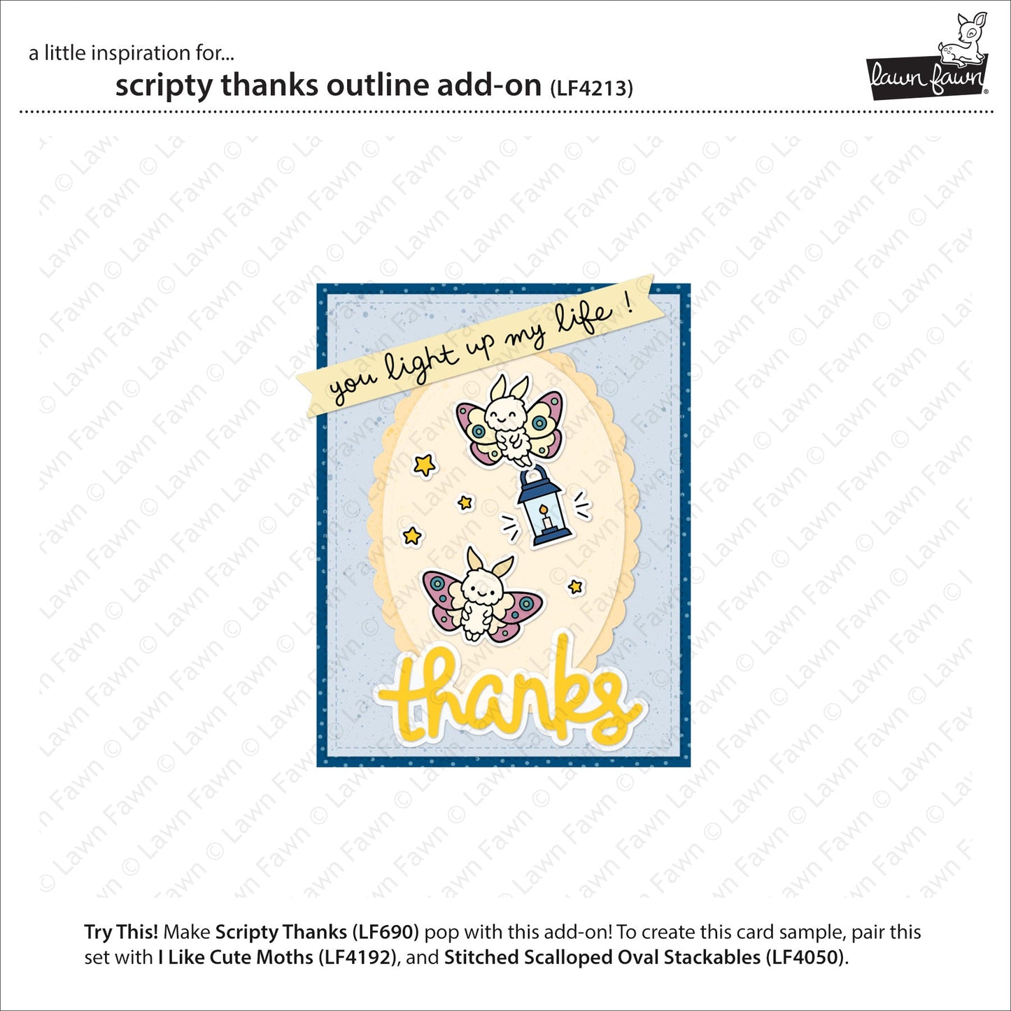 Lawn Fawn - Scripty Thanks Outline Add-On