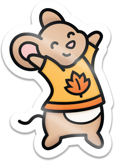 Lawn Fawn - Fall Mouse Vinyl Sticker