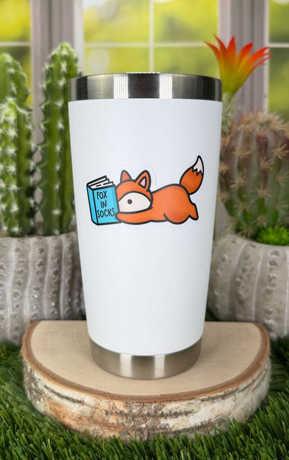Lawn Fawn - Reading Fox Vinyl Sticker