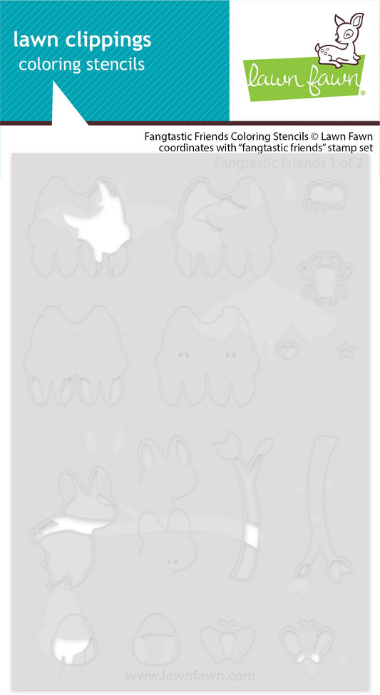 Lawn Fawn - Fangtastic Friends Coloring Stencils
