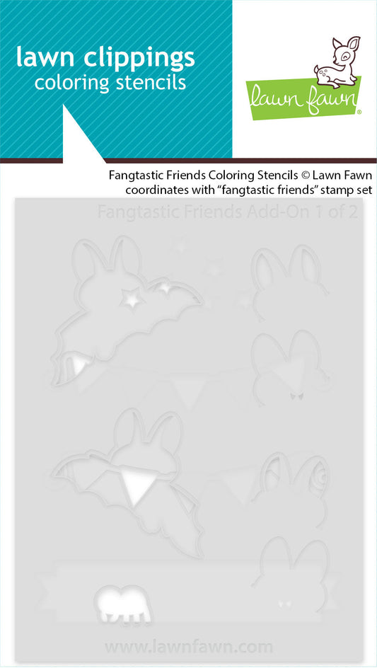 Lawn Fawn - Fangtastic Friends Add-On Coloring Stencils