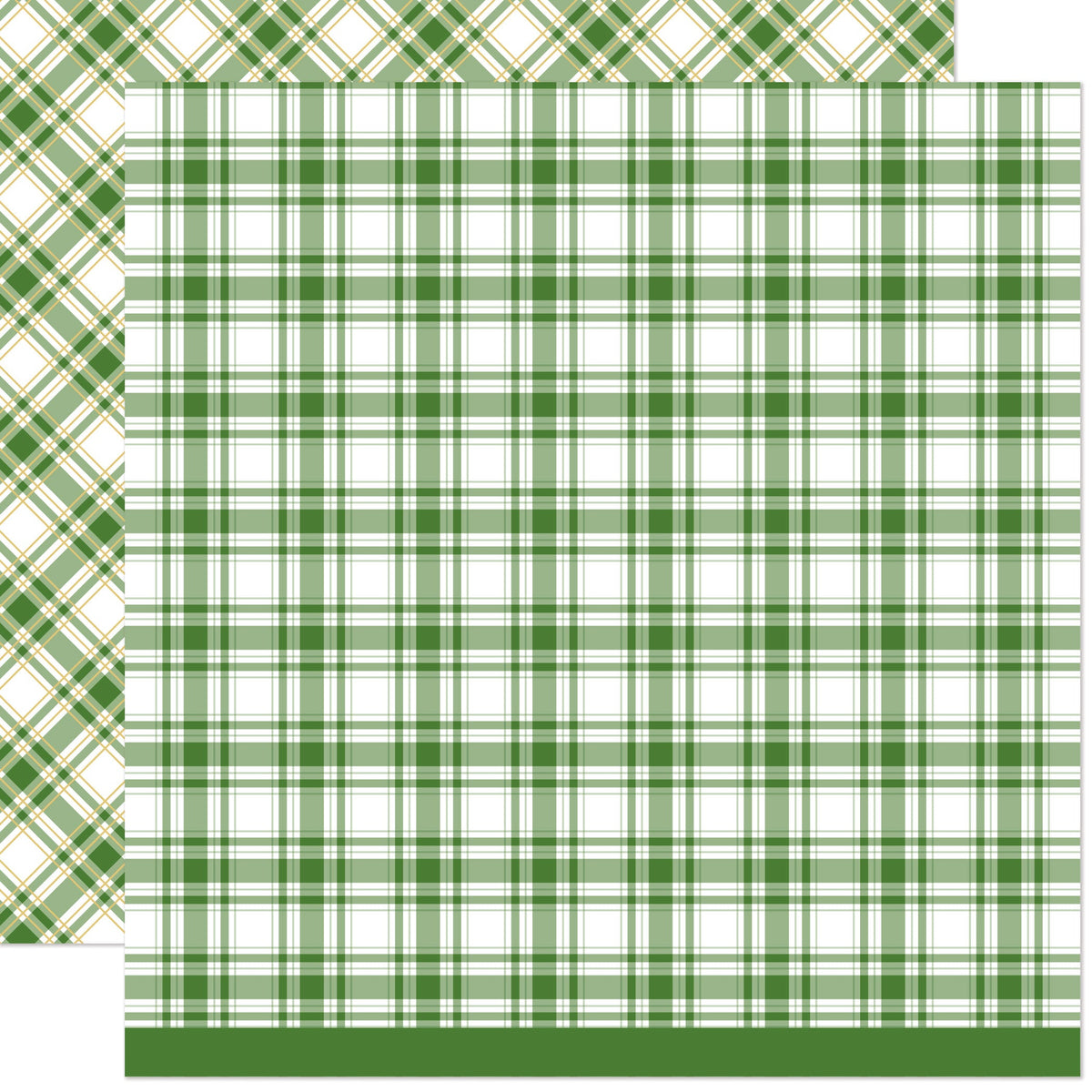 Lawn Fawn - Let It Shine Holiday Plaids - Pinecone Path 12x12"