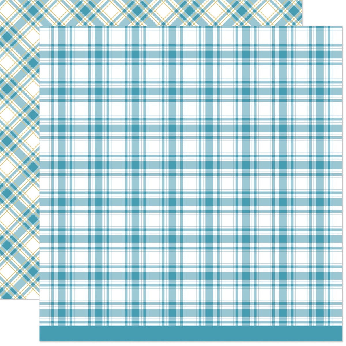 Lawn Fawn - Let It Shine Holiday Plaids - Frosted Flurries 12x12"