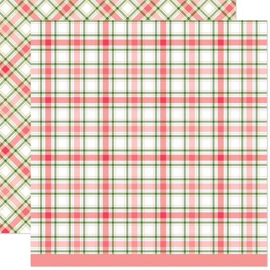 Lawn Fawn - Let It Shine Holiday Plaids Ginger Snap 12x12"