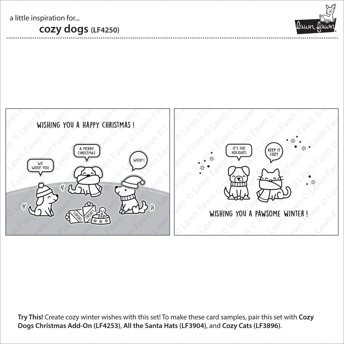 Lawn Fawn - Cozy Dogs