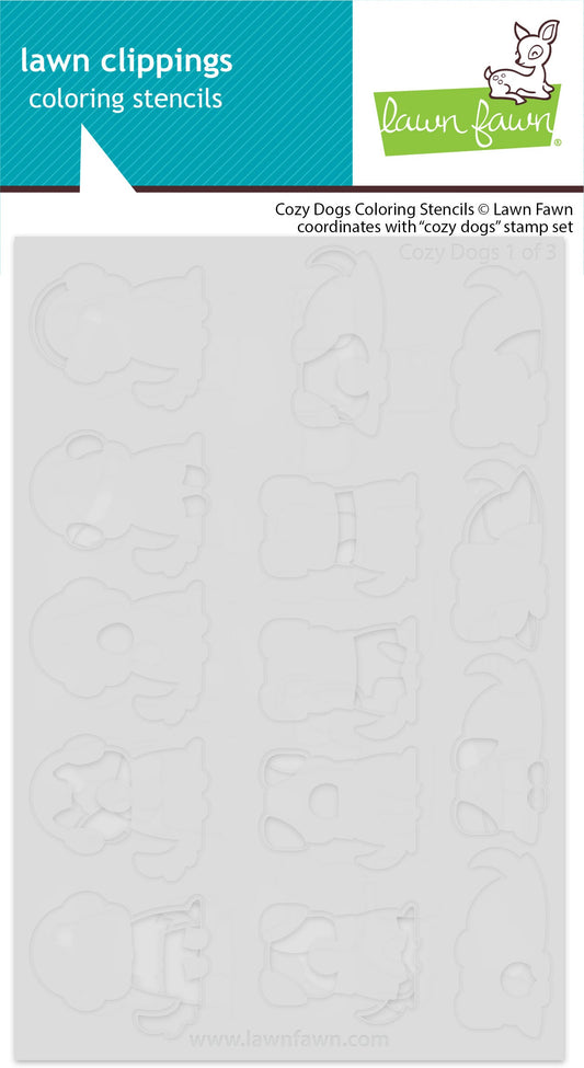 Lawn Fawn - Cozy Dogs Coloring Stencils