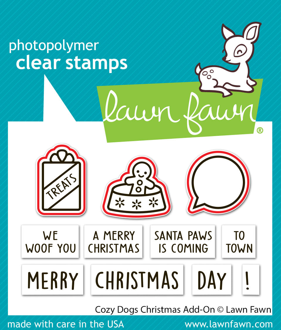 Lawn Fawn - Cozy Dogs Christmas Add-On Lawn Cuts