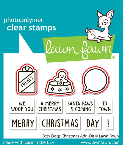 Lawn Fawn - Cozy Dogs Christmas Add-On Lawn Cuts