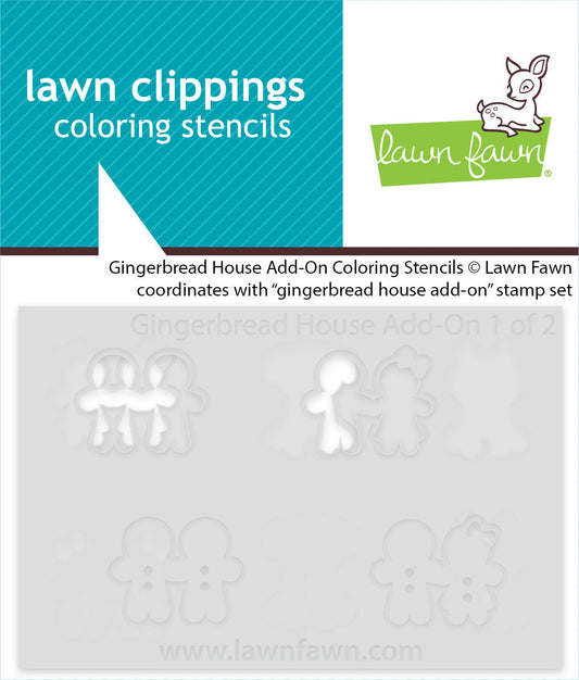 Lawn Fawn - Gingerbread House Add-On Coloring Stencils