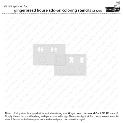 Lawn Fawn - Gingerbread House Add-On Coloring Stencils