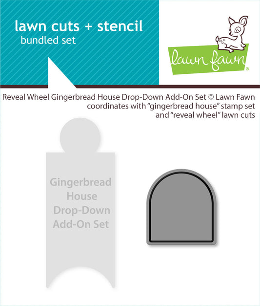 Lawn Fawn - Reveal Wheel Gingerbread House Drop-Down Add-On Set
