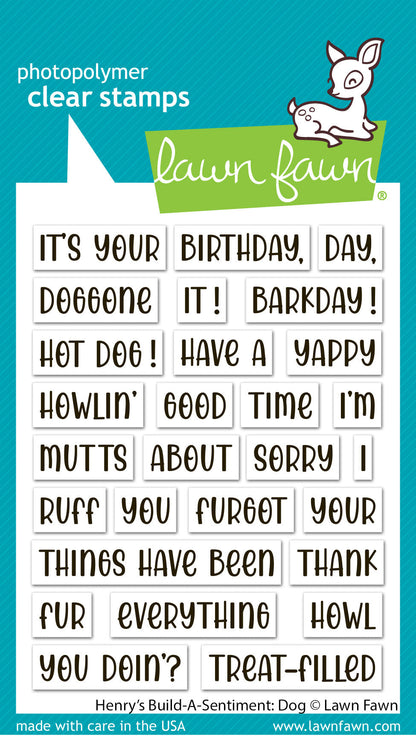 Lawn Fawn - Henry'S Build-A-Sentiment: Dog