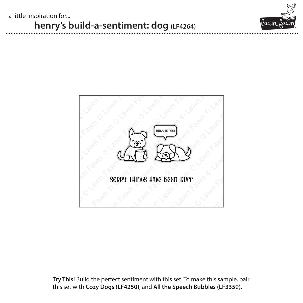 Lawn Fawn - Henry'S Build-A-Sentiment: Dog