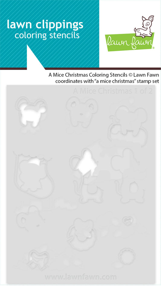 Lawn Fawn - A Mice Christmas Coloring Stencils