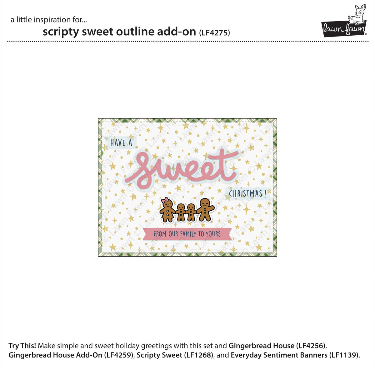 Lawn Fawn - Scripty Sweet Outline Add-On