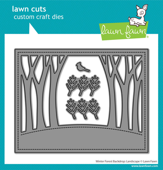 Lawn Fawn - Winter Forest Backdrop: Landscape