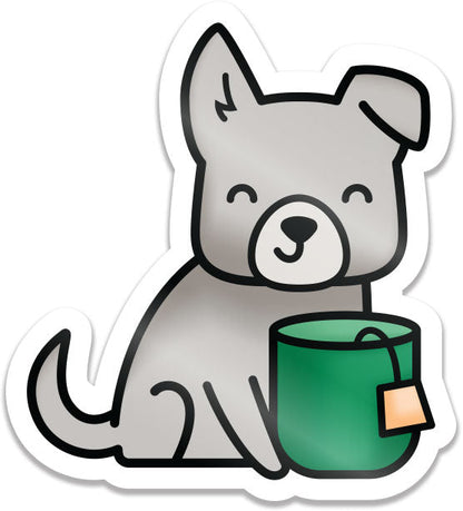 Lawn Fawn - Pup Of Tea Vinyl Sticker