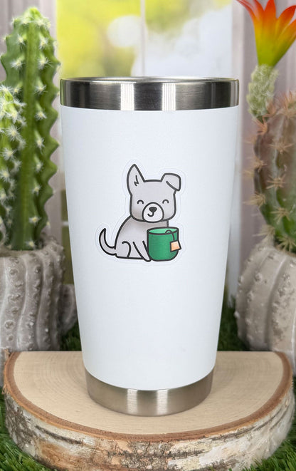Lawn Fawn - Pup Of Tea Vinyl Sticker