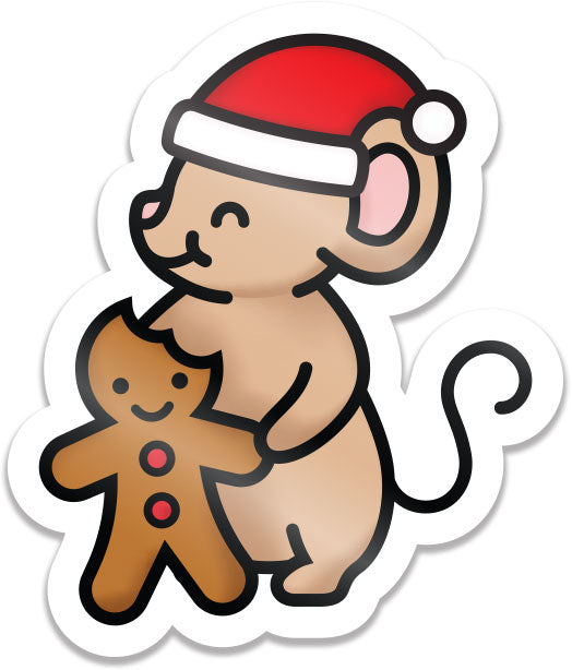 Lawn Fawn - Gingerbread Mouse Vinyl Sticker