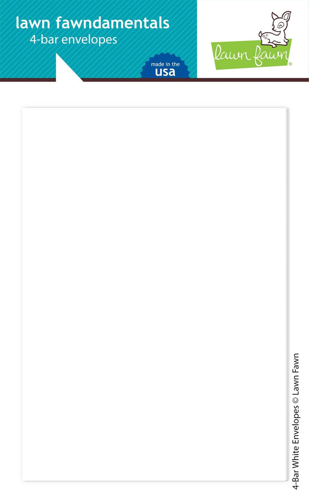 Lawn Fawn - 4-Bar White Envelopes (8pcs)