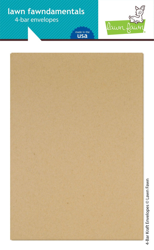 Lawn Fawn - 4-Bar Kraft Envelopes (8pcs)