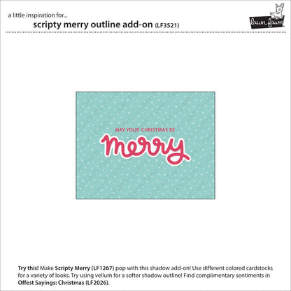Lawn Fawn - Scripty Merry Outline Add-On