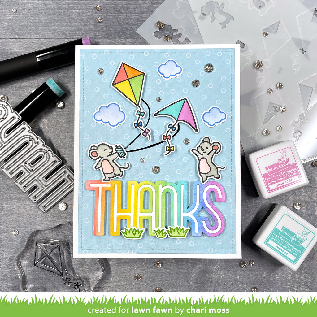 Lawn Fawn - Whoosh, Kites! Coloring Stencils