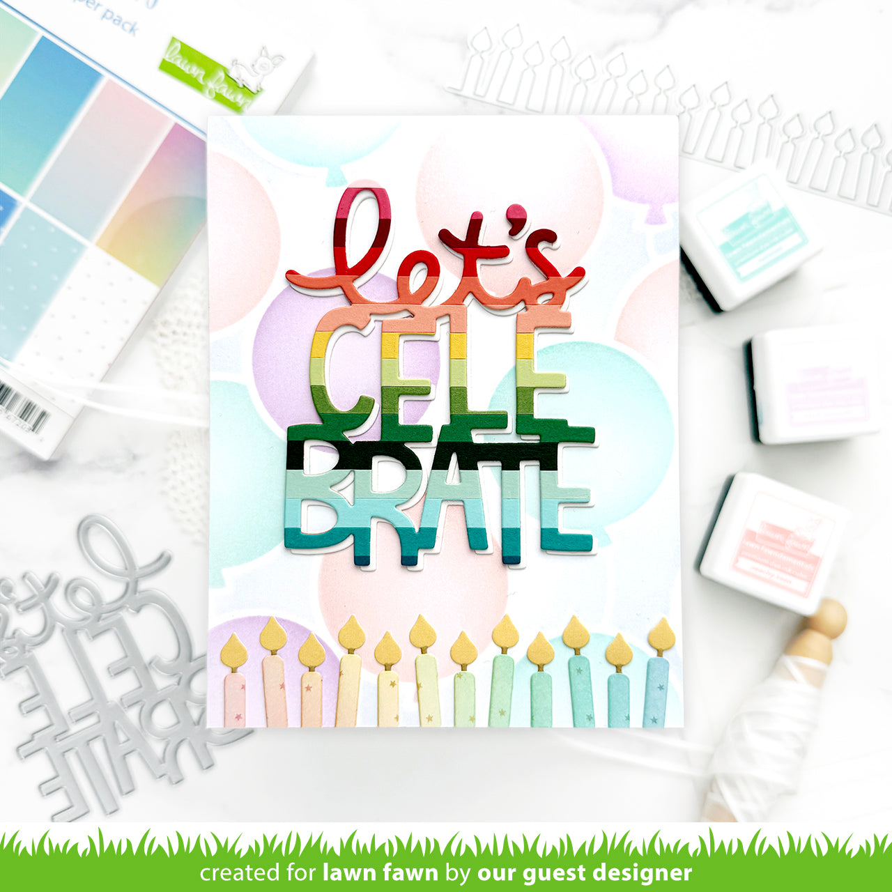 Lawn Fawn - Balloon Background Stencils (4pcs)