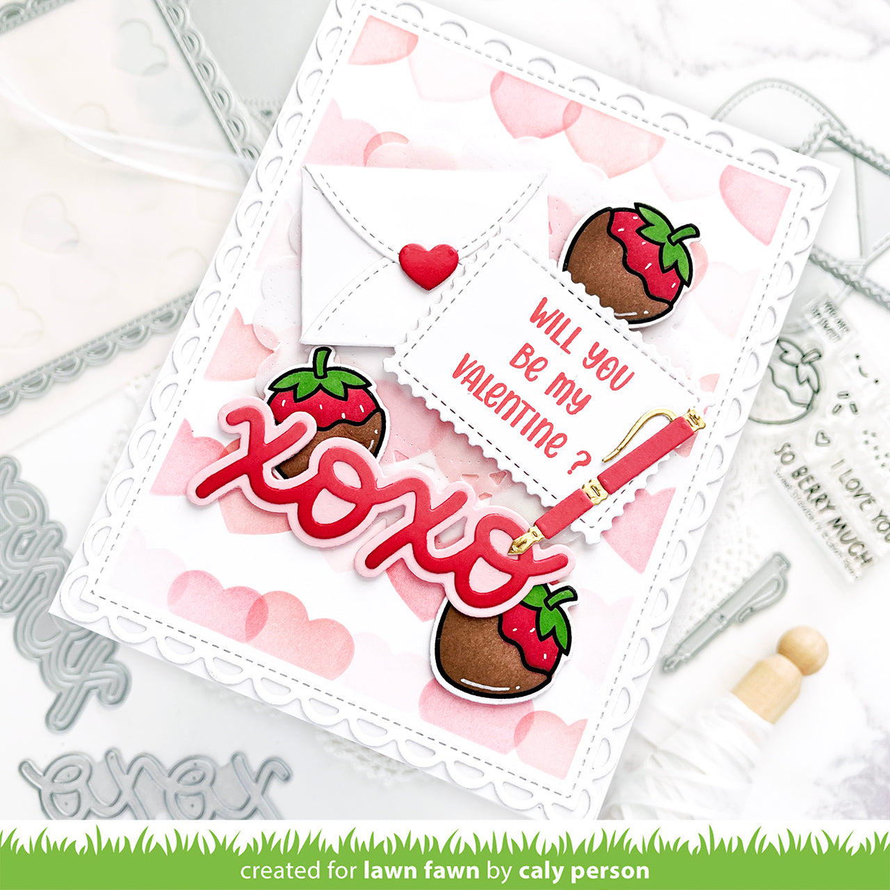 Lawn Fawn - Scripty Xoxo Outline Add-On Die