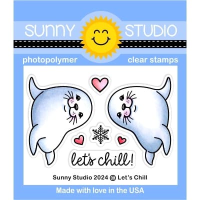 Sunny Studio 2x3 Let's Chill Clear Photopolymer Seal Stamps SSCL-394