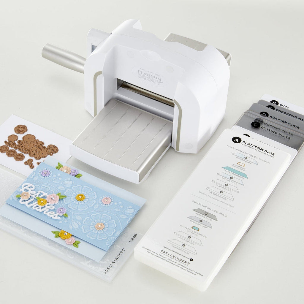 Spellbinders - Platinum Scout Die Cutting and Embossing Machine 3.5 Inch Platform - White