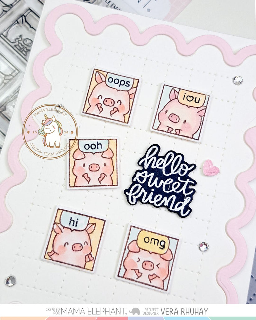Mama Elephant - Curly Screen Frame - Creative Cuts