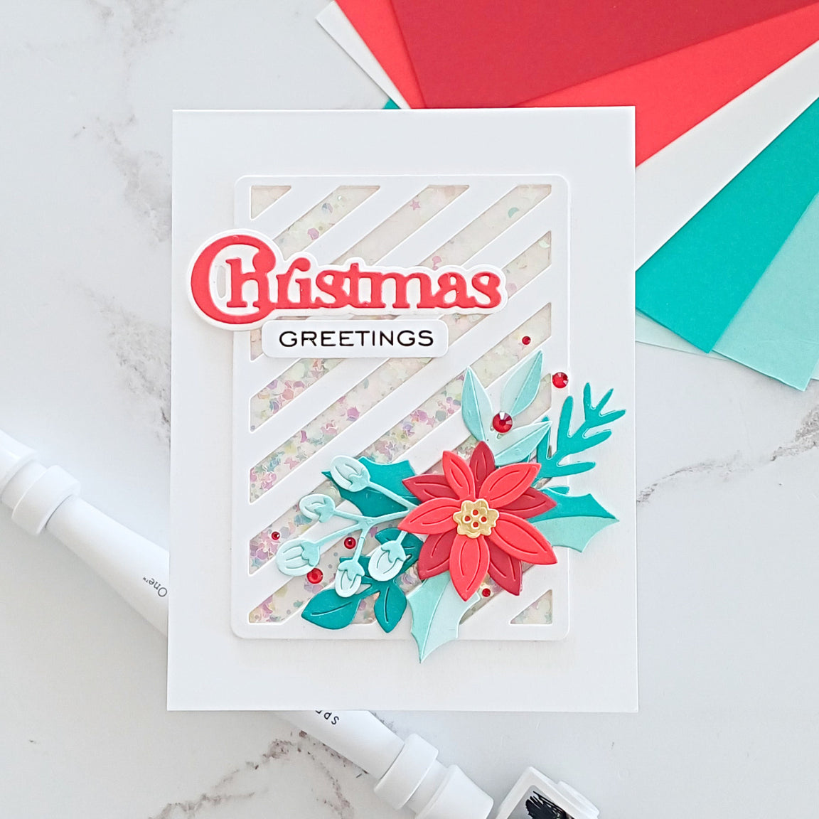 Spellbinders - All About Christmas Etched Dies Lots of Stripes