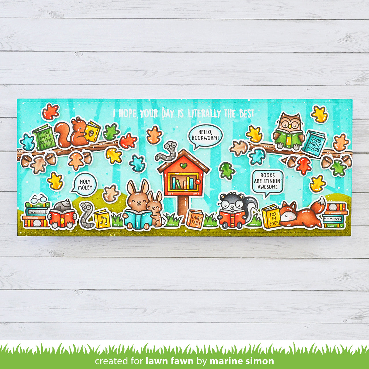 Lawn Fawn - Little Woodland Library