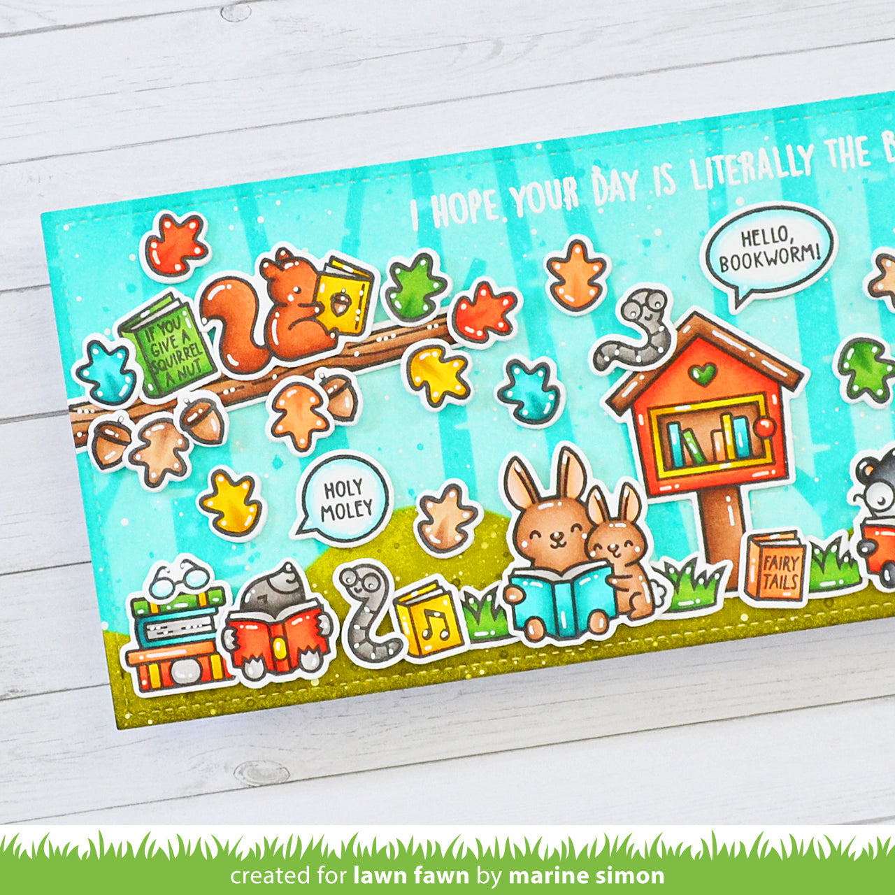 Lawn Fawn - Little Woodland Library