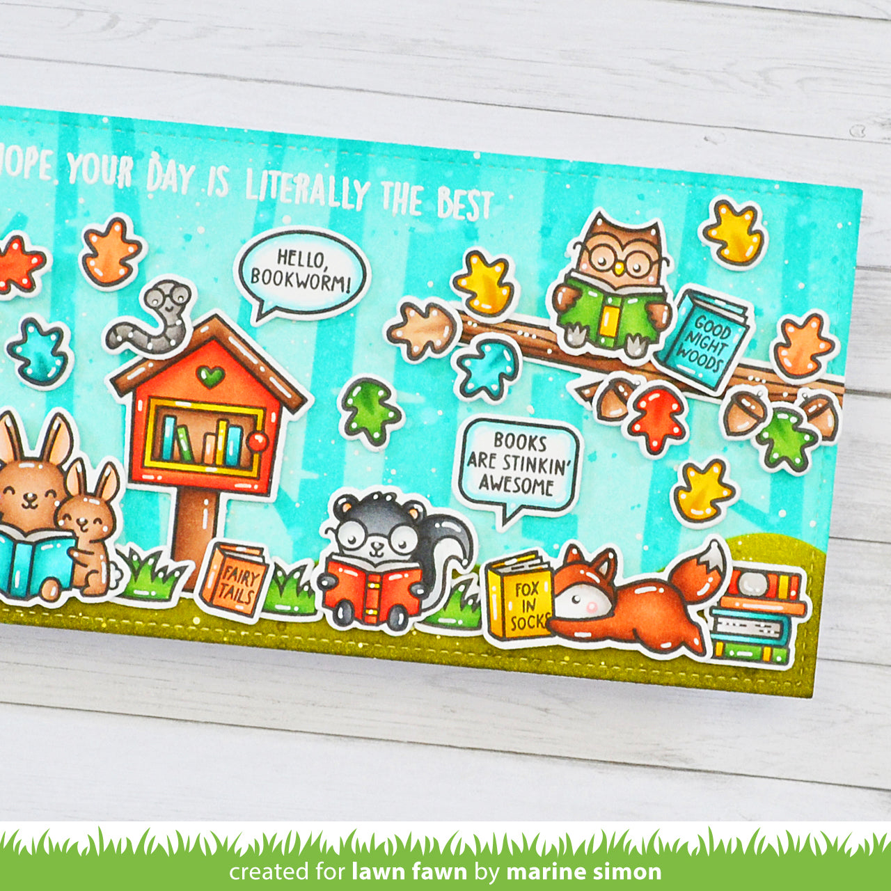Lawn Fawn - Little Woodland Library