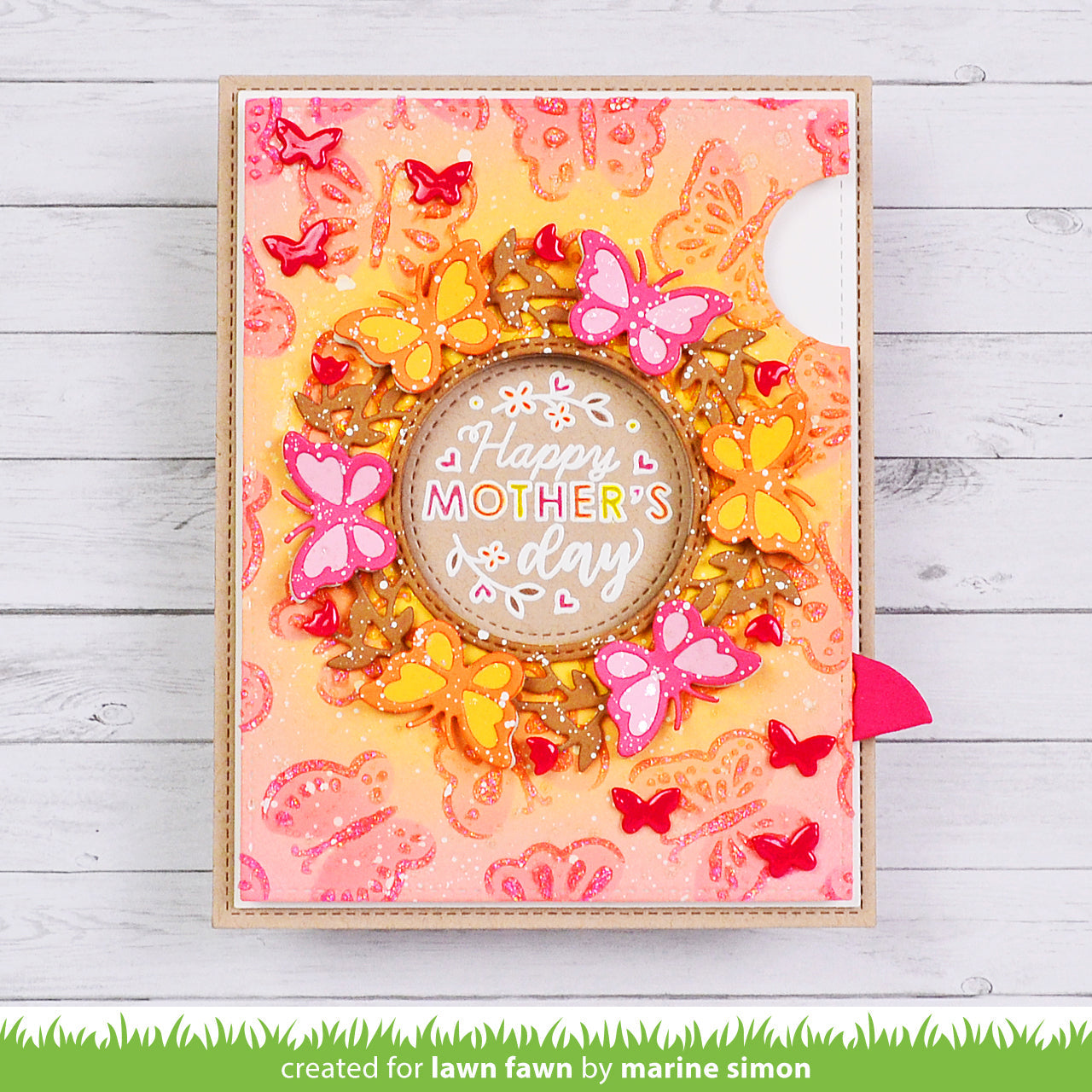 Lawn Fawn - Magic Iris Butterfly Wreath Add-On