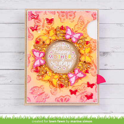 Lawn Fawn - Butterfly Background Stencils (2pcs)