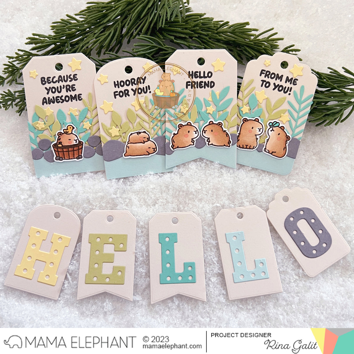 Mama Elephant - Fave Tag Set - Creative Cuts