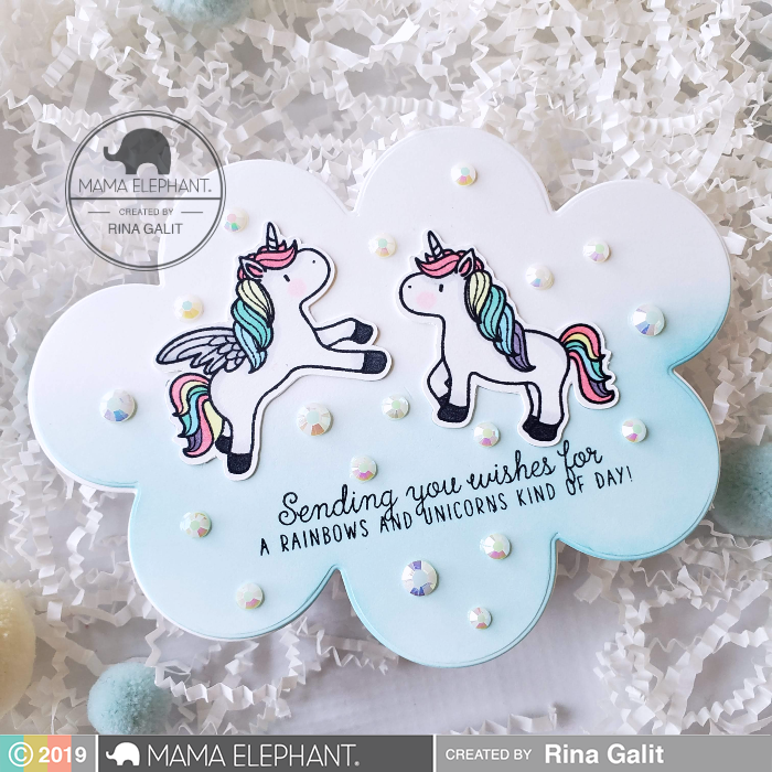 Mama Elephant - Puffy Clouds - Creative Cuts