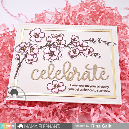 Mama Elephant - Cherry Blossom Branch