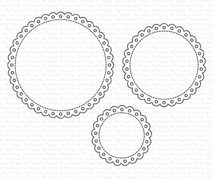 My favorite Things - Stitched Eyelet Lace Circle STAX Die-Namics