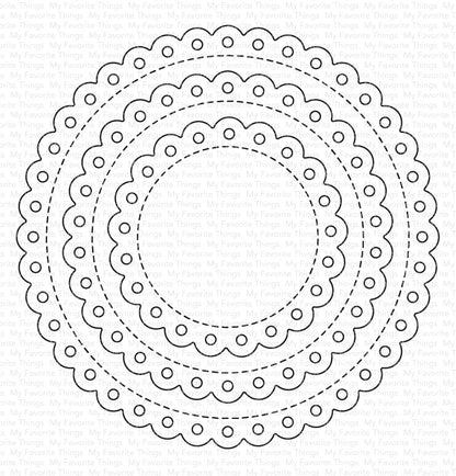 My favorite Things - Stitched Eyelet Lace Circle STAX Die-Namics