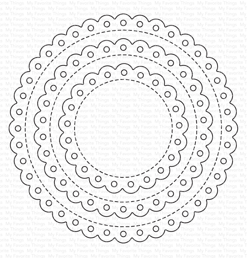 My favorite Things - Stitched Eyelet Lace Circle STAX Die-Namics