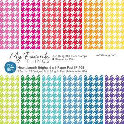 My Favorite Things - Houndstooth Brights Paper Pad 6x6"